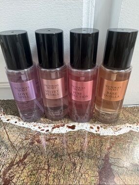 Victoria's Secret Fragrance Mist Set - Purple, Light Pink, Pink, Tan
